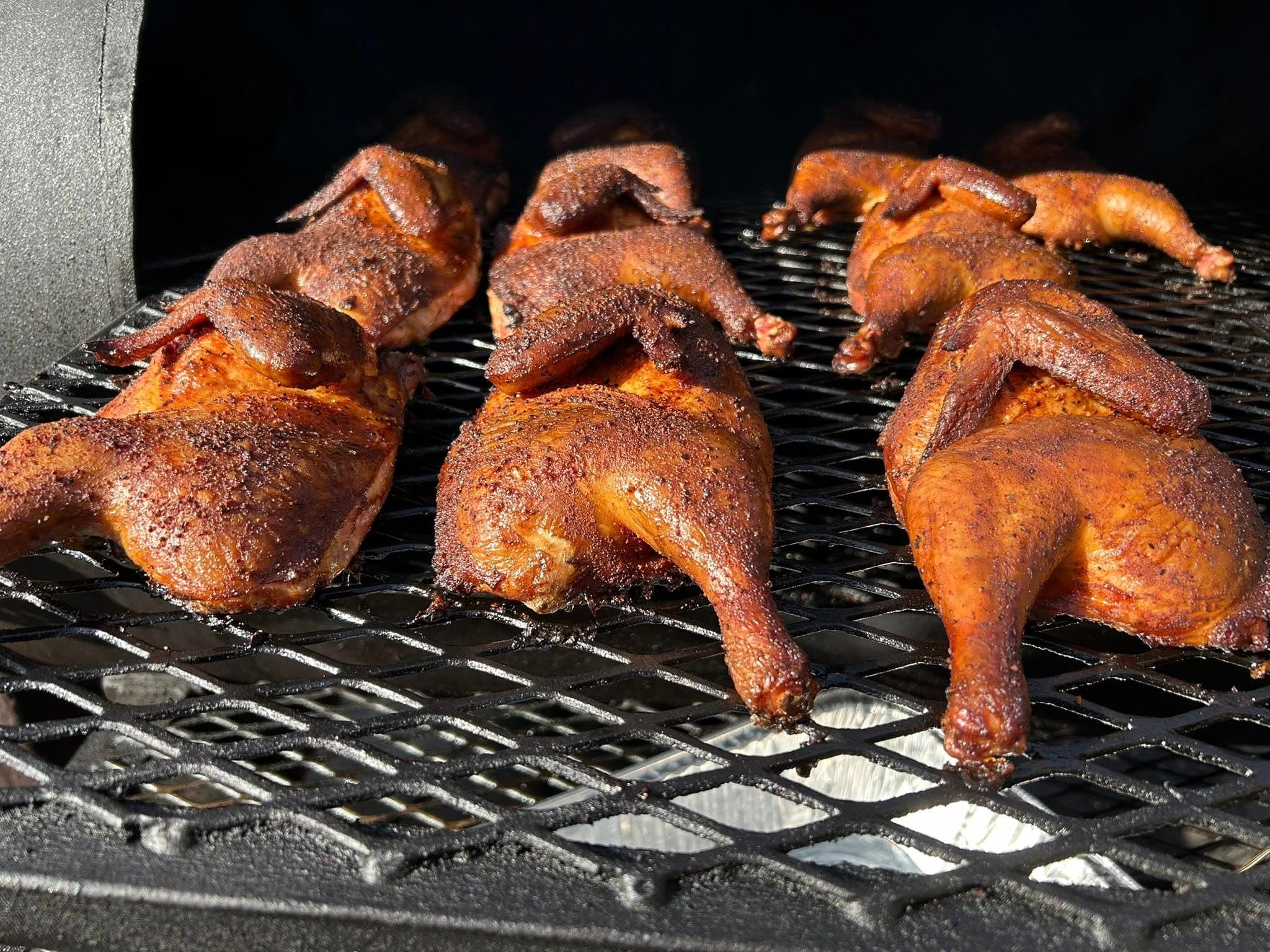 Chicken in a smoker